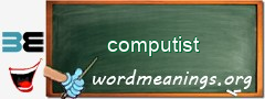 WordMeaning blackboard for computist